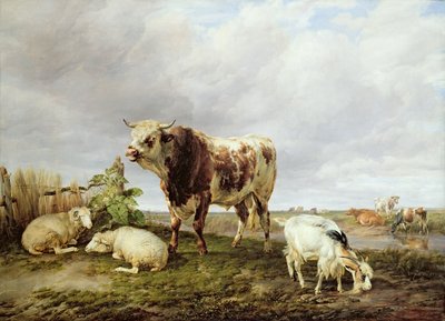 Cattle in the Meadow by Thomas Sidney Cooper