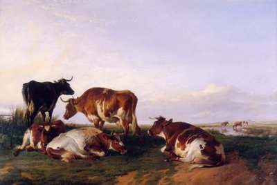 Landscape and Cattle by Thomas Sidney Cooper