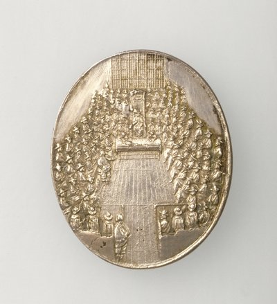 Dunbar Medal Depicting The House of Parliament 1650 (reverse) by Thomas Simon