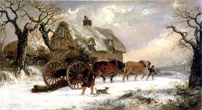 Carting Timber - Winter by Thomas Smythe
