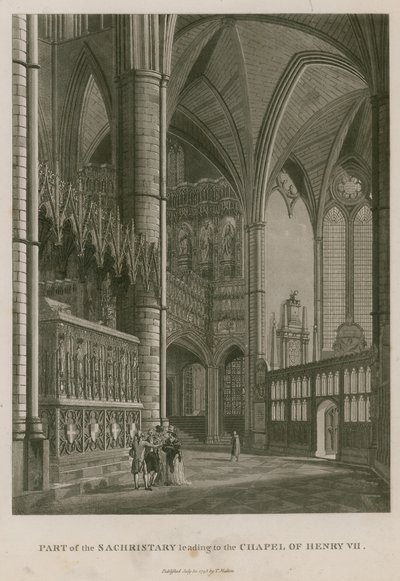 Part of the Sacristy leading to the Chapel of King Henry VII, Westminster Abbey, London by Thomas Snr. Malton
