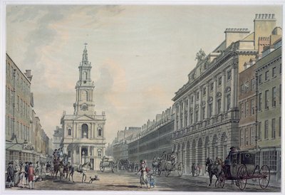 The Strand with Somerset House and St. Mary le Strand by Thomas Snr. Malton