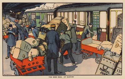 The Irish Mail at Euston by Thomas Somerfield