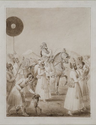 Portrait of Maharana Bhim Singh of Udaipur on Horseback by Thomas Stothard