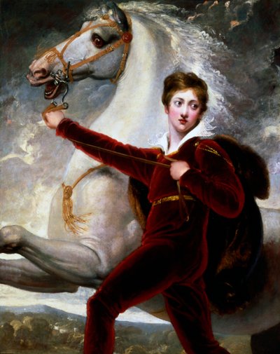 Portrait of a Boy in Red Velvet Suit by Thomas Stothard