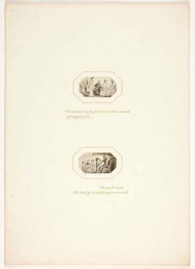 Study for a Plate from The Task by Thomas Stothard