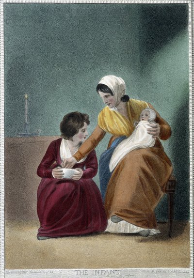The Newborn - in "The 7 Ages of Man" by Shakespeare, ill. by W. Broniley, London by Thomas Stothard