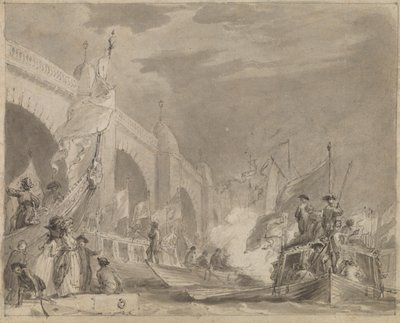 Westminster Bridge and the Royal Barge by Thomas Stothard