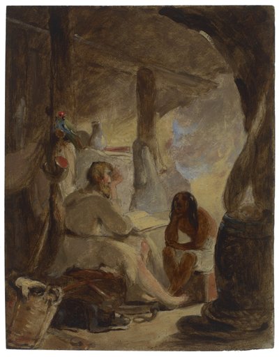 Robinson Crusoe and Friday in the Cave by Thomas Sully