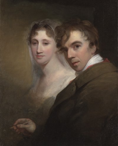 Self-Portrait of the Artist Painting His Wife by Thomas Sully