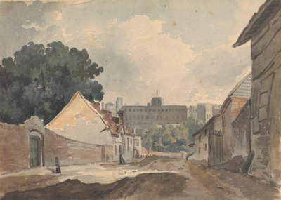 Street Scene, Lined with Buildings by Thomas Sully
