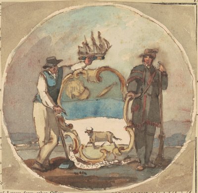 Study for "The Great Seal of the State of Delaware" by Thomas Sully