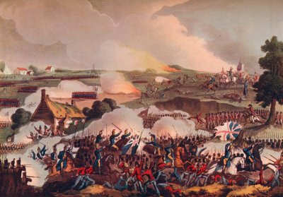 The Centre of the British Army in Action at the Battle of Waterloo, 19th Century, 1909 by Thomas Sutherland