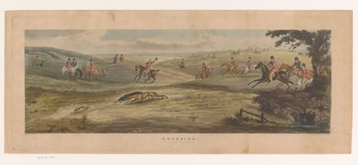 Two Greyhounds Hunting a Hare by Thomas Sutherland