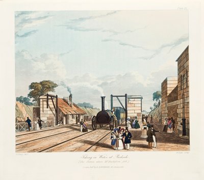 Taking in Water at Parkside, Liverpool and Manchester Railway, 1833 by Thomas Talbot Bury
