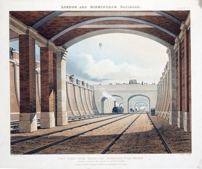 View Taken from Under the Hampstead Road Bridge, Looking Towards the Station at Euston Square by Thomas Talbot Bury