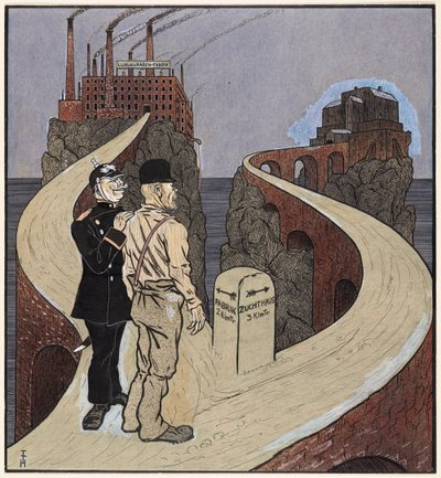 The Solution to the Social Question, Simplicissimus III/27 by Thomas Theodor Heine
