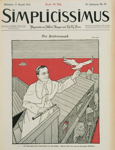 The Peaceful Pope, Front Cover of a German Magazine, 