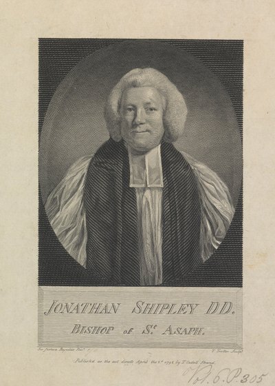 Jonathan Shipley, Bishop of St. Asaph by Thomas Trotter