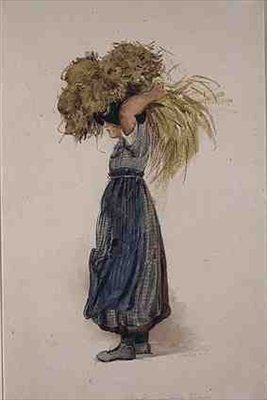 A Buckinghamshire Gleaner by Thomas Uwins
