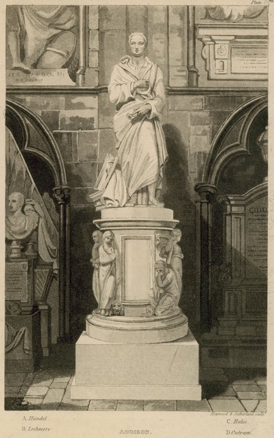 Memorial to Addison, Westminster Abbey, London by Thomas Uwins