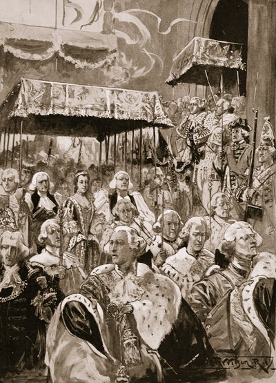 The Procession From Westminster Hall at the Coronation of George III and Queen Charlotte, September 22nd, 1761, from 