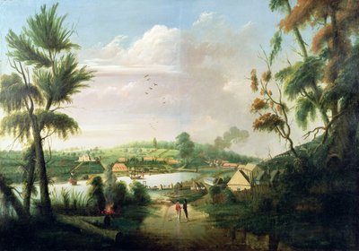 A direct north general view of Sydney Cove, 1794 by Thomas Watling