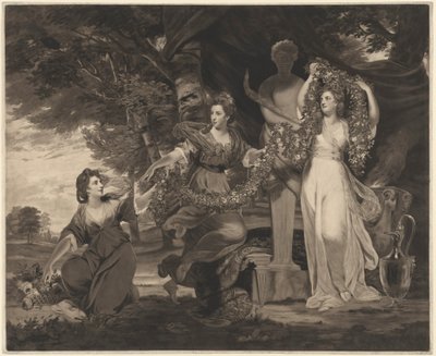 A Sacrifice to Hymen (Three Daughters of Sir William Montgomery) by Thomas Watson after Sir Joshua Reynolds