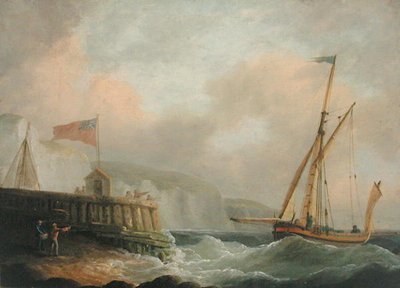 Cutter Entering Harbour by Thomas Whitcombe