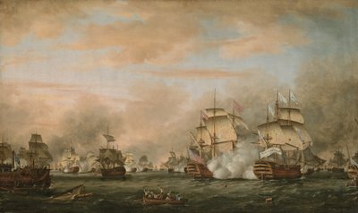 The Battle of the Saintes, 9-12 April 1782 by Thomas Whitcombe