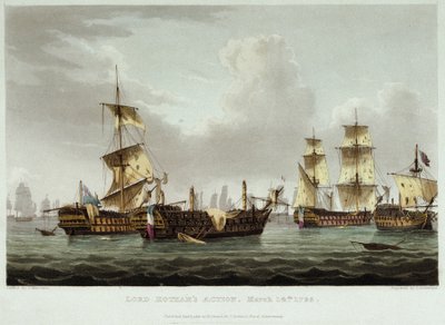 The Naval Battle Led by Lord William Hotham, on March 14 by Thomas Whitcombe