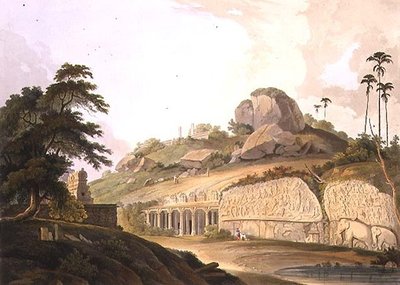 The Entrance of an Excavated Hindoo Temple at Mavalipuram, plate II from Part 3 of 