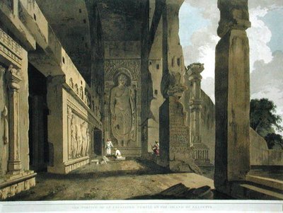 The Portico of an Excavated Temple on the Island of Salsette, plate 55 from 