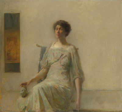 Lady with a Mask by Thomas Wilmer Dewing
