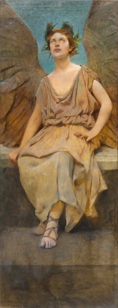 Winged Allegorical Figure by Thomas Wilmer Dewing