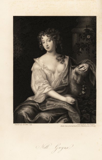 Nell Gwyn, Restoration actress, lover of the Earl of Rochester, long-time mistress of King Charles II of England by Thomas Wright
