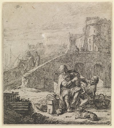Beggar Eating Grapes by Thomas Wyck