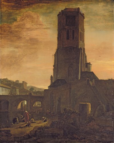 Washerwomen at the Foot of a Tower by Thomas Wyck