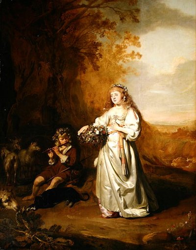 A Girl and a Boy in Arcadian Costume by Thomas de Keyser