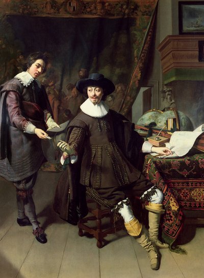 Constantijn Huygens and his clerk, 1627 by Thomas de Keyser