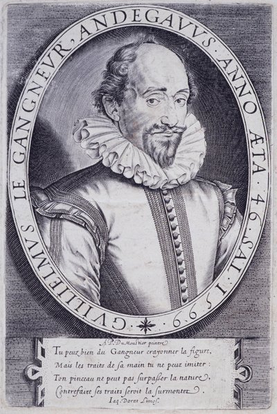 Portrait of Guillaume Le Gangneur (1553-1624), secretary of the chamber of the king of France by Thomas de Leu