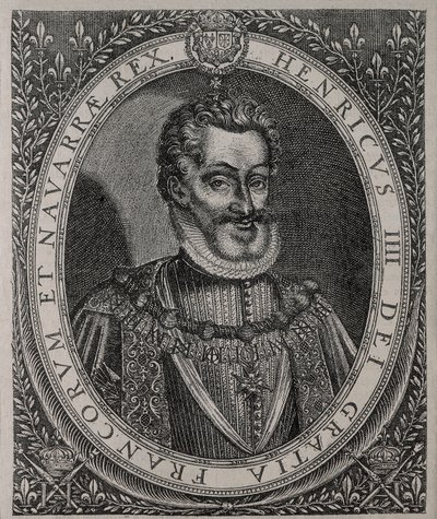 Portrait of HENRI IV of France and Navarre (1553-1610) engraving by Tomas de Leu by Thomas de Leu