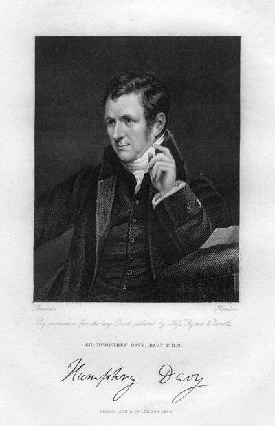 Sir Humphry Davy, English Chemist and Physicist by Thompson