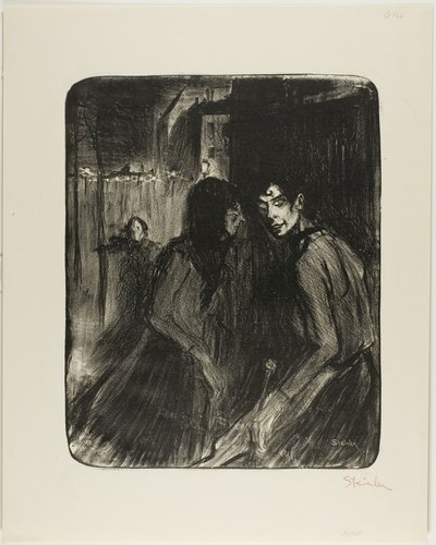 Arguing Prostitutes by Théophile Alexandre Pierre Steinlen