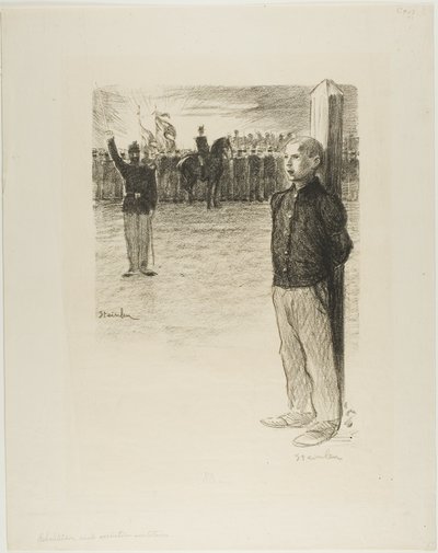 Civil Rehabilitation and Military Execution by Théophile Alexandre Pierre Steinlen