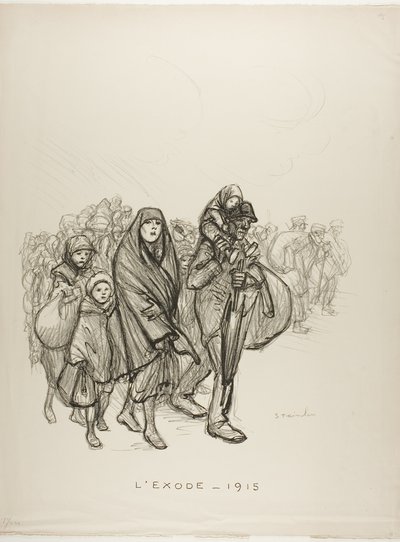 Exodus — 1915 by Théophile Alexandre Pierre Steinlen