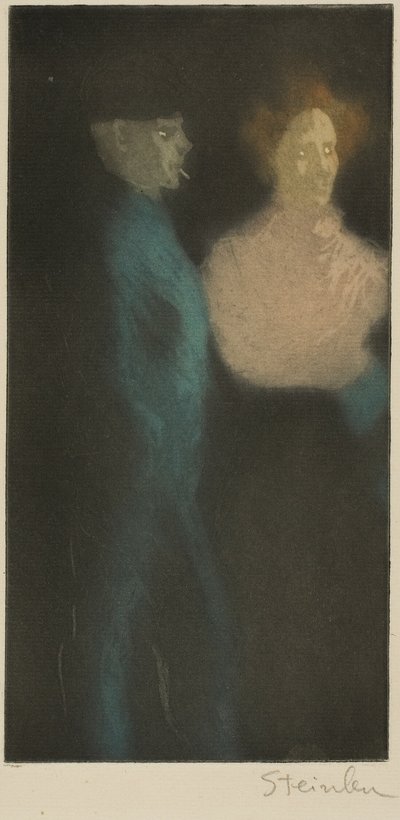 Girl and Pimp by Théophile Alexandre Pierre Steinlen