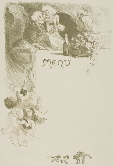 Menu Henriot by Théophile Alexandre Pierre Steinlen