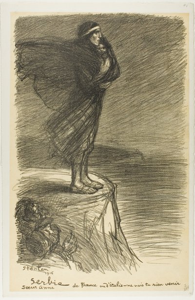Serbia: Sister Anne, plate twenty from Actualités by Théophile Alexandre Pierre Steinlen