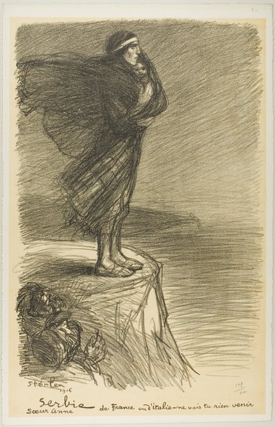 Serbia: Sister Anne, plate twenty from Current Events by Théophile Alexandre Pierre Steinlen